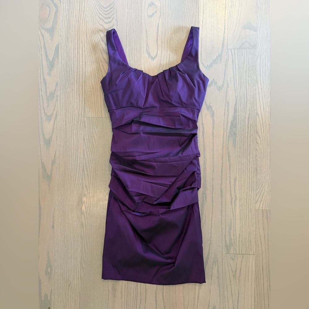 Chic Purple Sleeveless Mini Dress